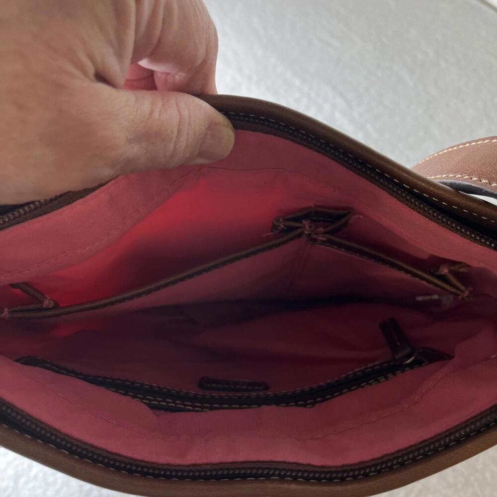 Chaps Pink Plaid Crossbody Purse - Picture 7 of 15